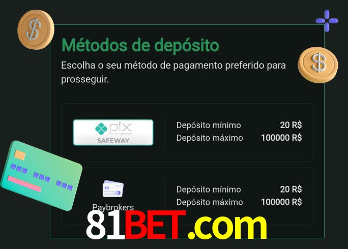 O cassino 81bet.com oferece uma grande variedade de métodos de pagamento